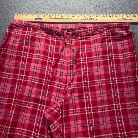 Talbots Womens Size XL 1 Piece Pajama Pants Red Plaid,Drawstring - Picture 4 of 9